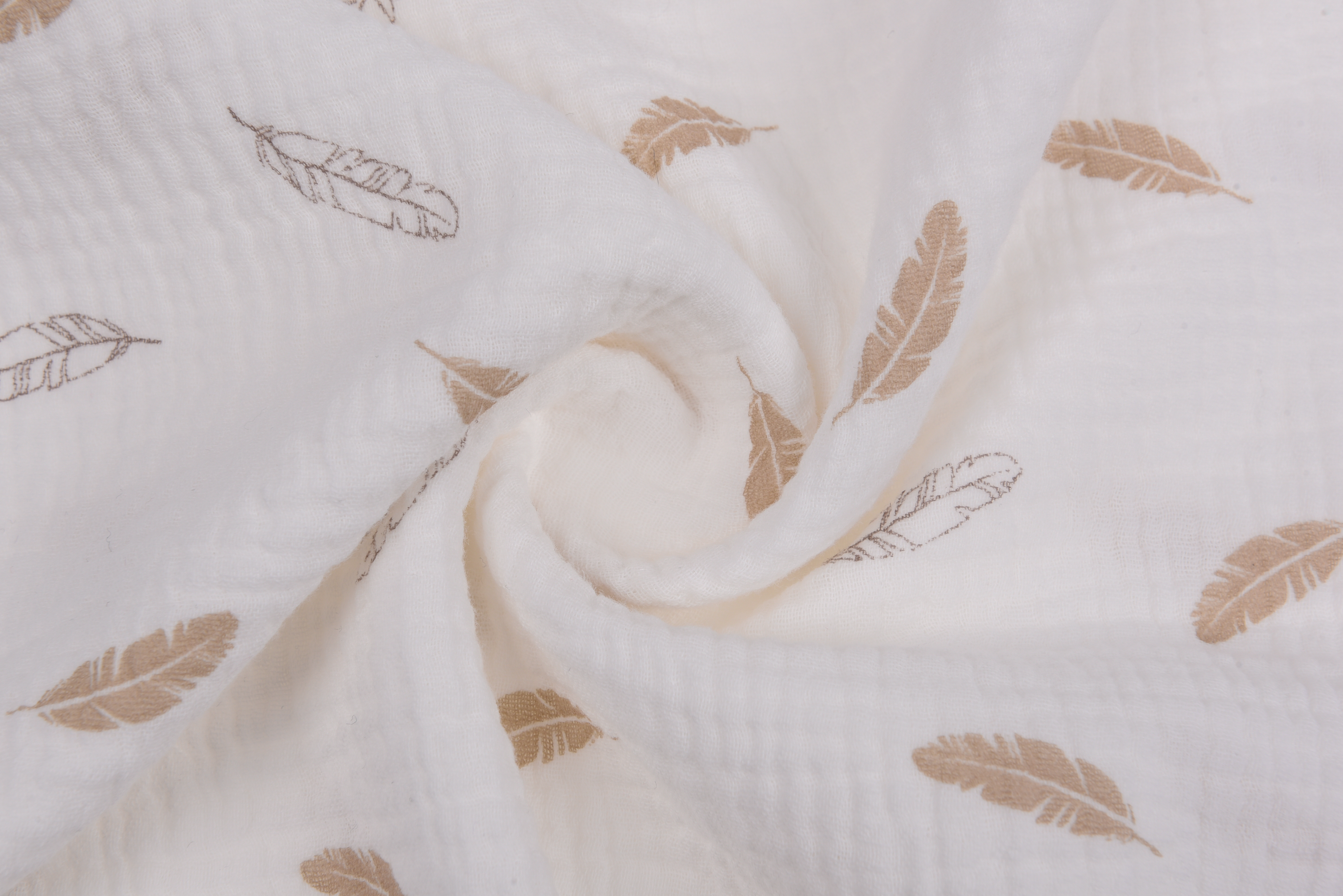 Double Cotton Gauze Muslin Printed Fabric Diy Double Gauze Fabric For Baby 100% Cotton Fabric Cotton Muslin Double Fabric: 50cm / ecru