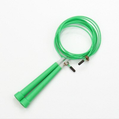 Saltar pular cordas cabo de aço fio ajustável velocidade rápida abs alça flexível pular cordas ginásio treinamento fitness esportes exerci: Green