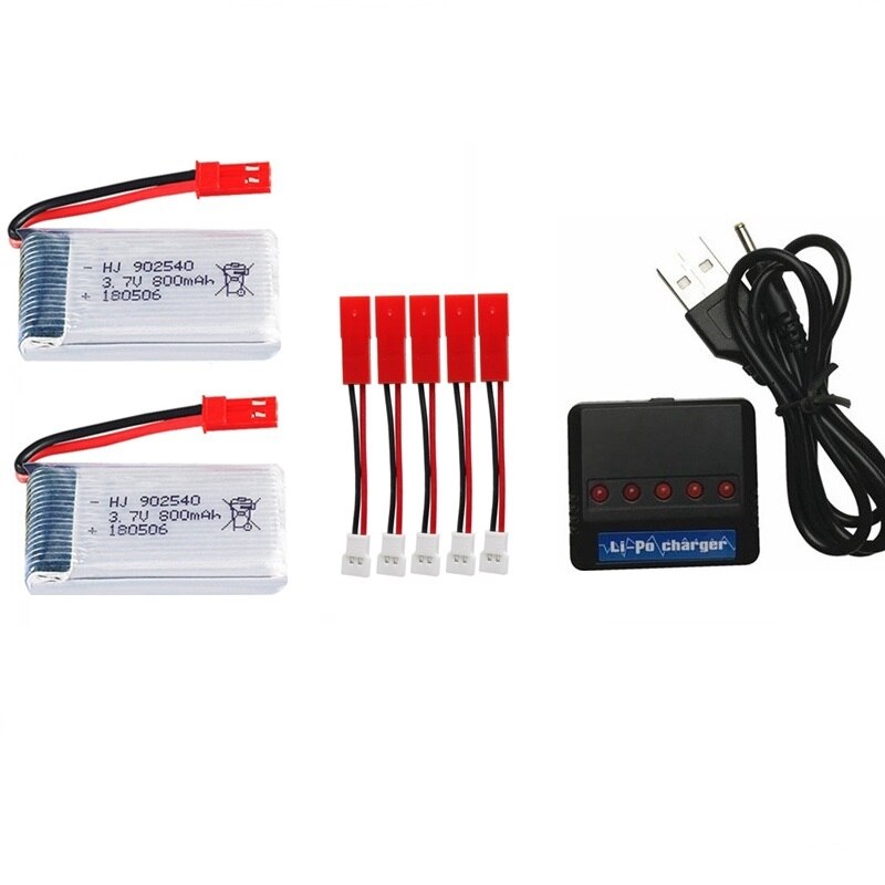 800mAh 3.7V lipo Battery for X5 X5C X5HW X5SW M68 X400 X500 X800 HJ819 25C For RC Camera Droens Qaudcopter Spare Battery Parts: Red