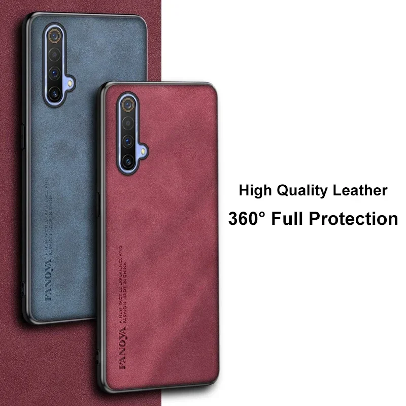 Luxe Pu Lederen Hoesje Voor Realme X3 Superzoom Back Cover Matte Bescherming Siliconen Telefoon Case Voor Realme X50 Pro Realmex3 Coque