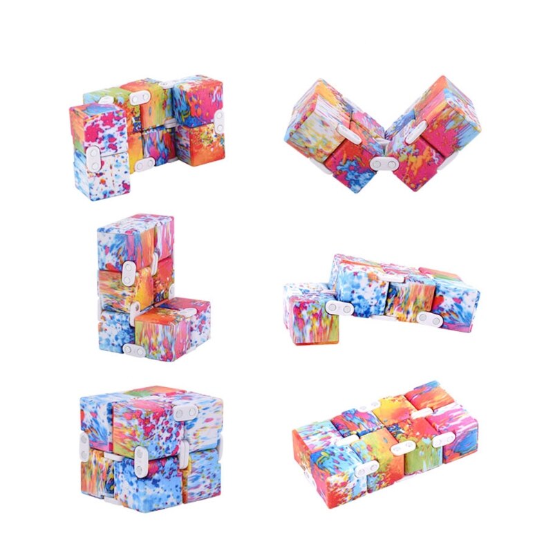 1Pc Stress Infinity Magische Kubus Angst Hand Speelgoed Angst Relief Speelgoed Set Miniatuur Speelgoed Overdrukventiel Kits