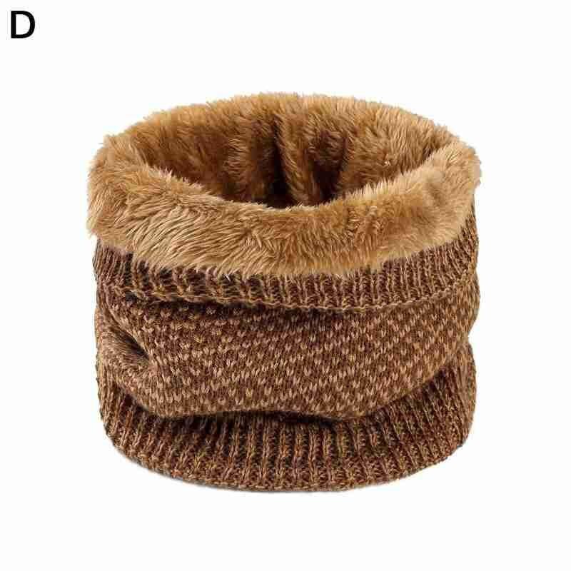 Winter Warm Thicken Cotton Woof Neck Scarf Scarf Knitted Outdoor Ring For Women Unisex Neck Trendy Ring Sport B7Y7: D