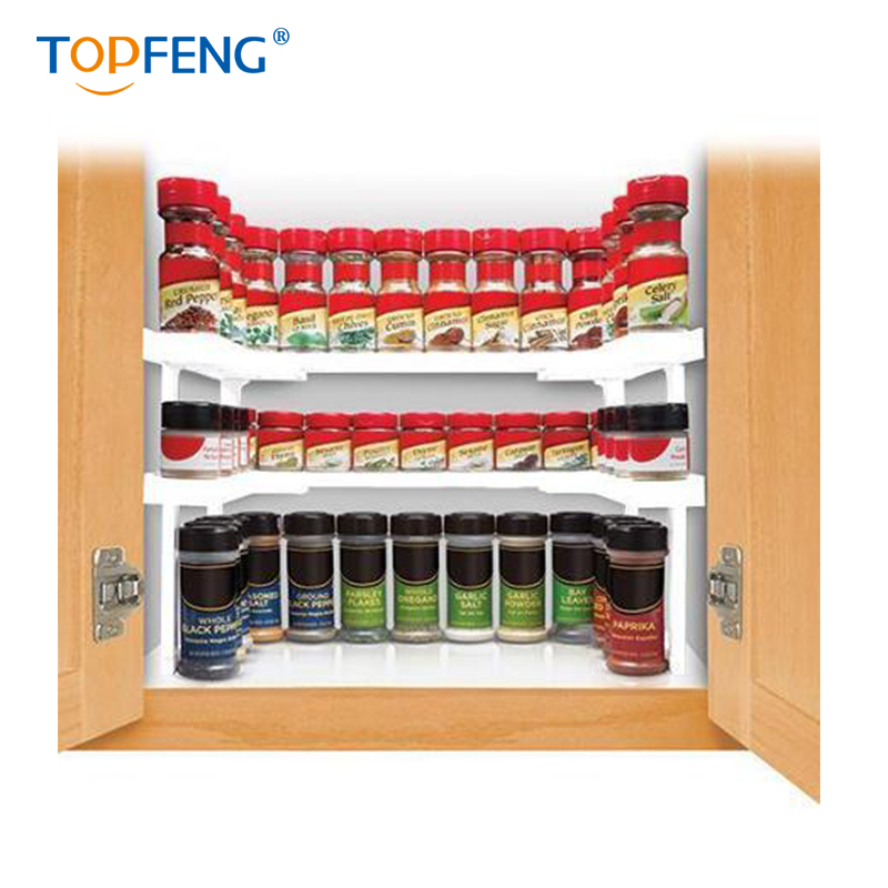 TopFeng Spicy Shelf, Spice Rack, Stackable organizer, Kitchen Spice Rack, Bathroom organizer, Cosmetics Storage organizer