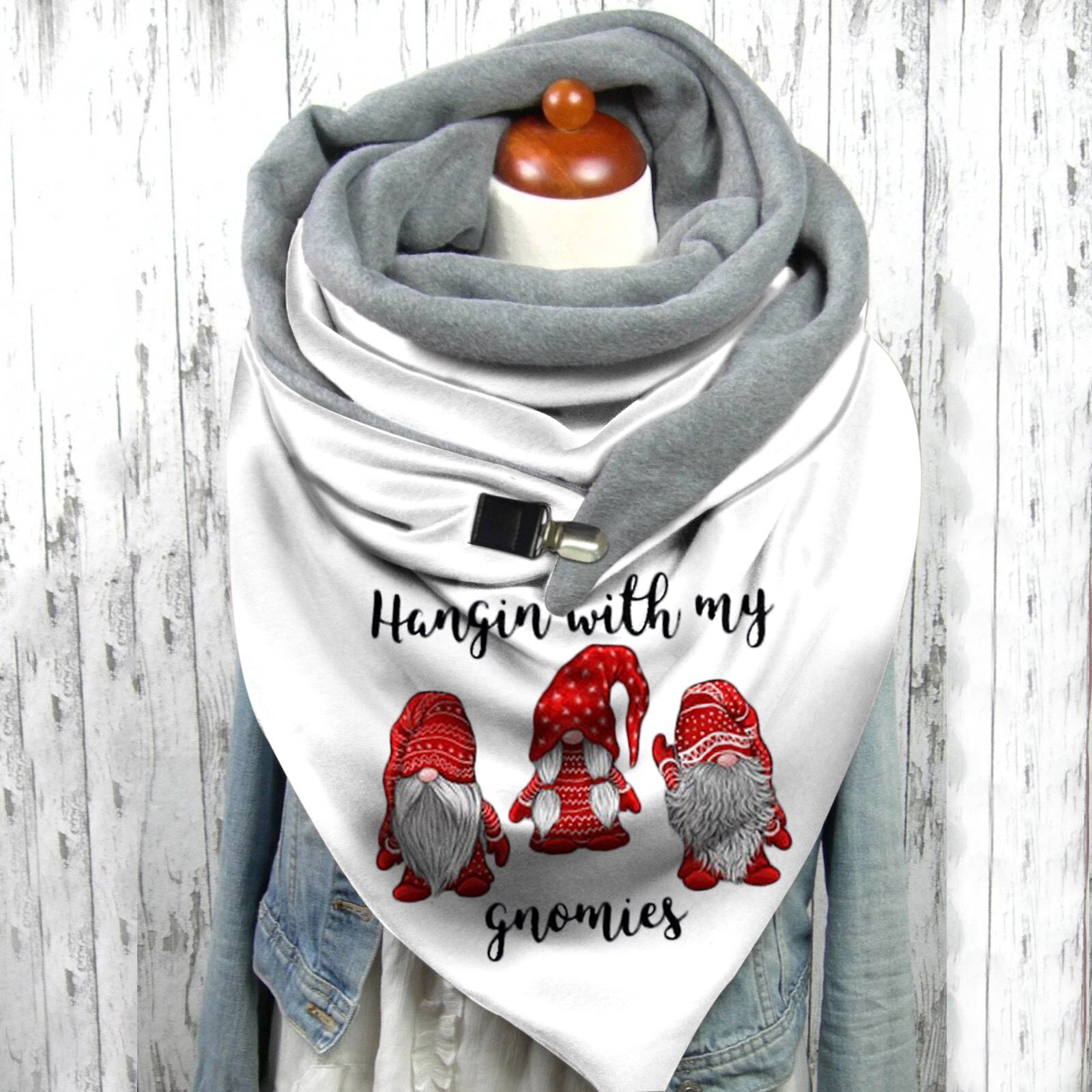 Mærke stilfuldt og kvinder juletryk tørklæde multifunktionelt sjal tørklæde åndbar, behagelig: B
