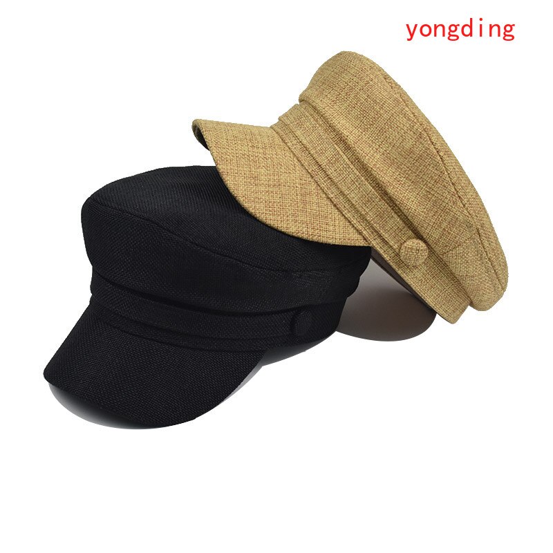 Men Women Light Weight Linen Sailor Hat Newsboy Cap Hat for Ladies Greek Fisherman Cap Beret Cap