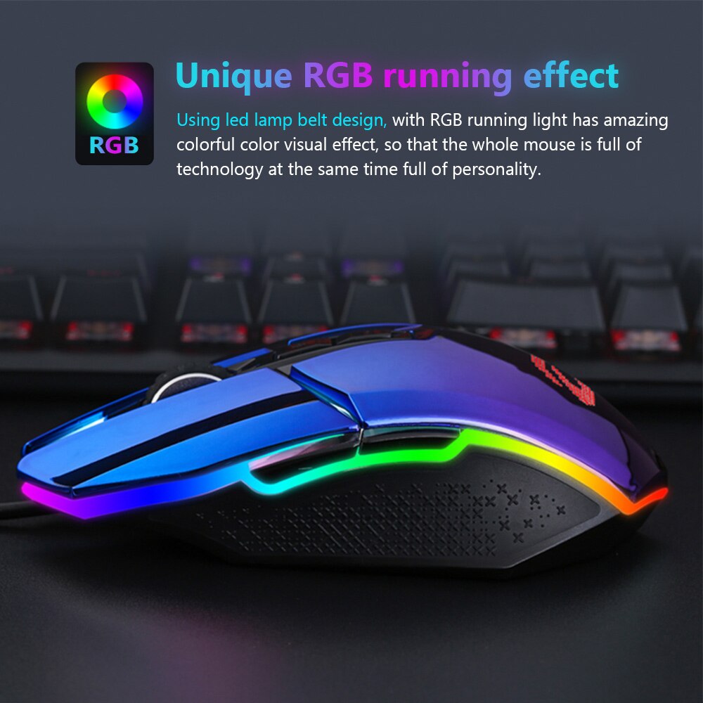 DAREU EM915 RGB Gaming Mouse PMW3336 10800 DPI 50 Million life 7 Button Mice with KBS buttons omni-directional trigger For Gamer