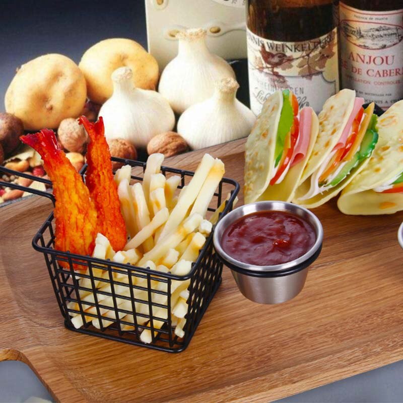 Pommes frites kurv snackskurver stekt kylling tallerken rustfritt stål pommes frites gryte mech kurv kjøkken kokeverktøy 1 stk