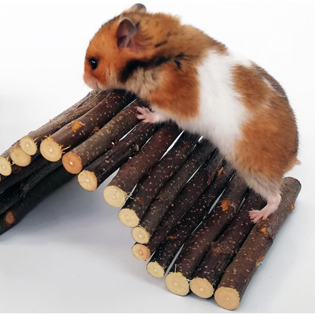 Äpple träbåge bro hamster ducka tunnel hamster molar leksak husdjur kanin marsvin leveranser små husdjur tuggleksak