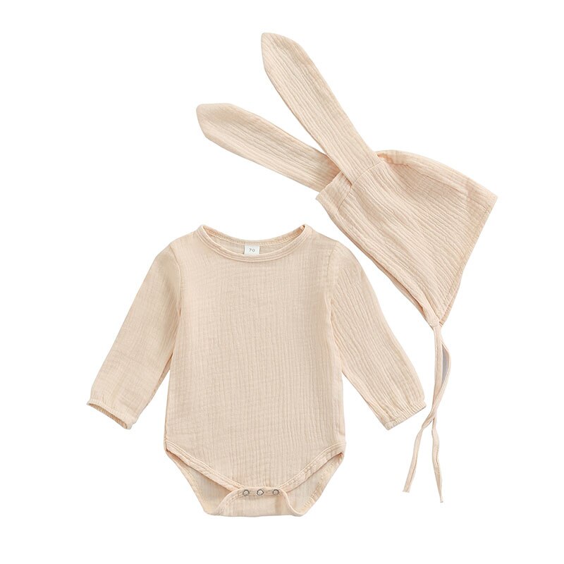 JiAmy Baby Meisje Jongen Winter Kleding Fleece Rits Baby Hooded Sneeuwpak Footie Unisex Pasgeboren Baby Outfits, Konijntje, 6-9 Maanden