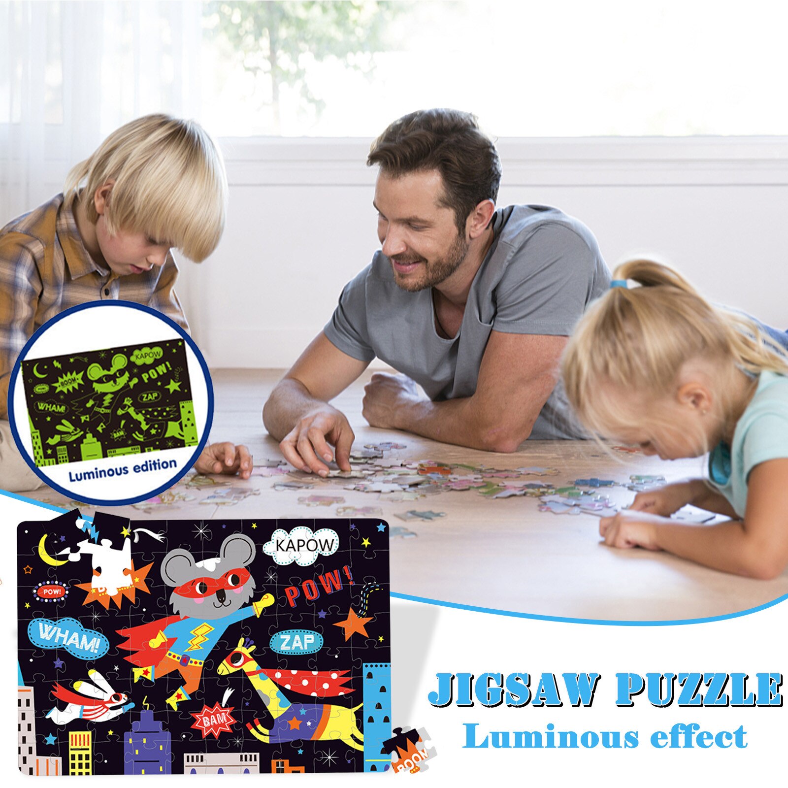 Kid 30-80 Stuks Lichtgevende Ruimte Adventure En Mini Dier Papier Puzzel Volwassen Kinderen Speelgoed Vorm Puzzel Educatief speelgoed: HLJ210104017