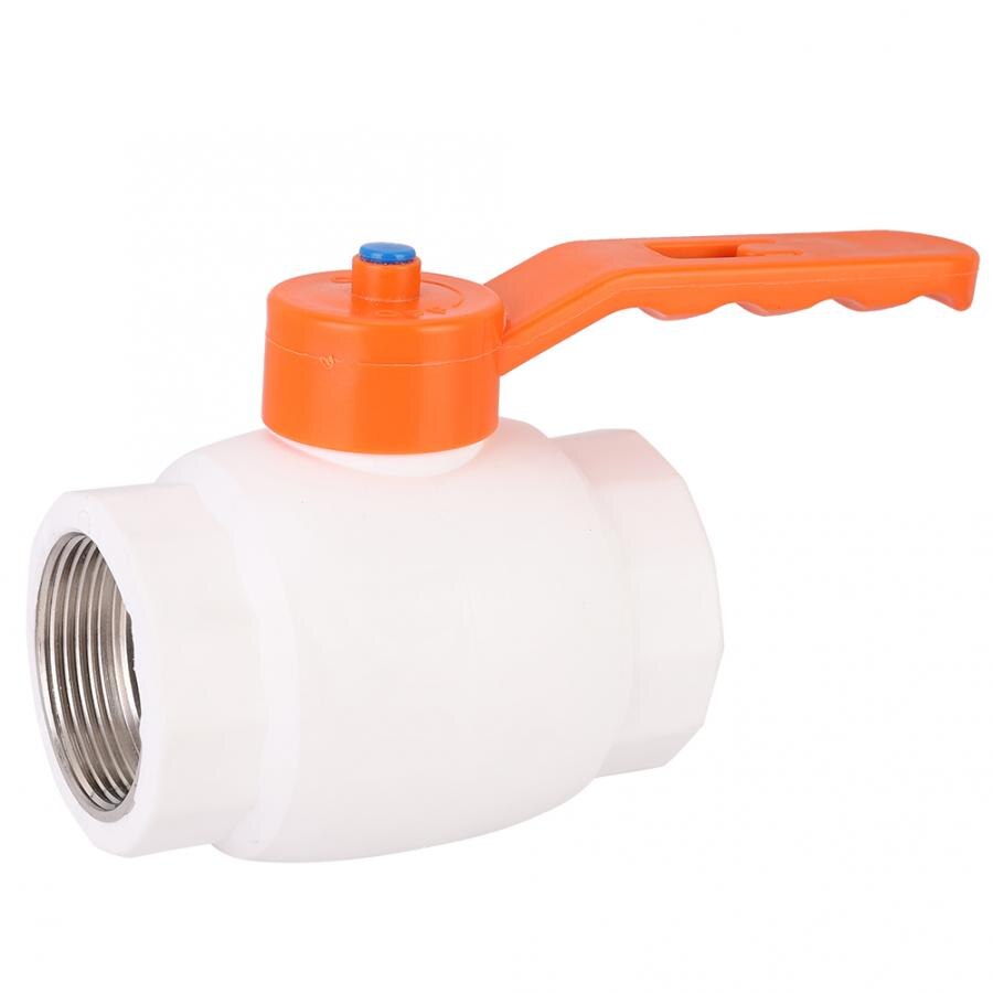 1.5in Female Thread Ball Valve Connector PPR Plastic Water Pipe Fitting Garden Bathroom Accessories