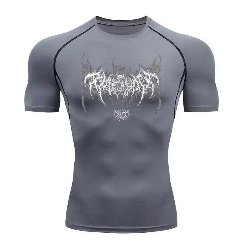 Zomer Korte Mouw T-shirt Mannen Compressie Sport t-shirt Running Sneldrogende Gym Jogging Shirts Rashguard Jiu Jitsu Tops Man: S / Army Green