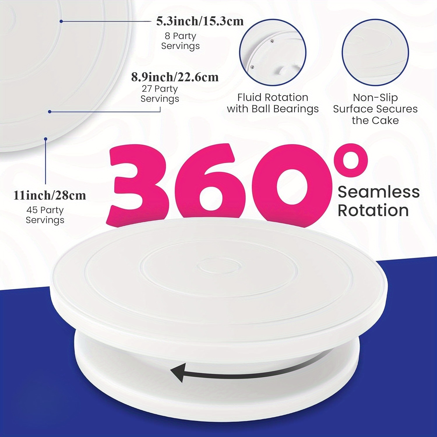 88 stk. kakedekorasjonssett med kakeplate, engangs, gjenbrukbare sprøyteposer, sprøytetupper til glasur, stekespadler, kamskrape