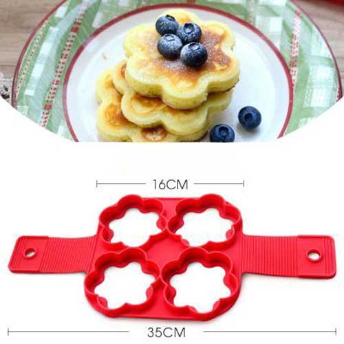 Silicone Pancake Maker Egg Ring Maker Nonstick Easy Fantastic Egg Omelette Mold Kitchen Gadgets Cooking Tools flip cooker: flower