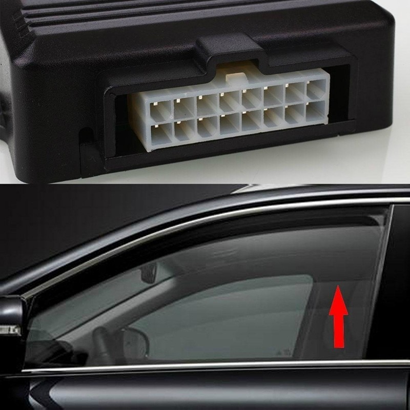 SPEEDWOW Universal Car Power Window Roll Up Closer For 4 Doors Auto Close Windows Remotely Close Windows Module Alarm System