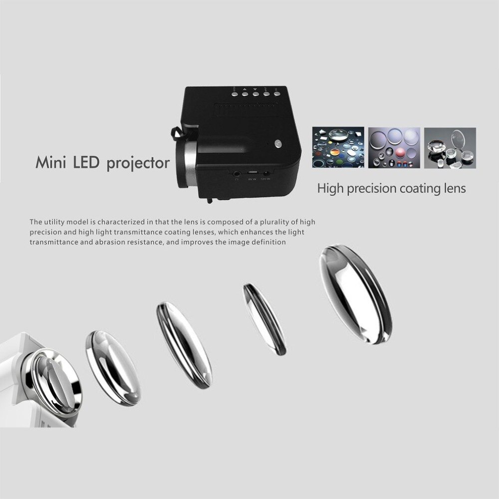 UC28B+ Home Projector Mini Miniature Portable 1080P HD Projection Mini LED Projector For Home Theater Entertainment