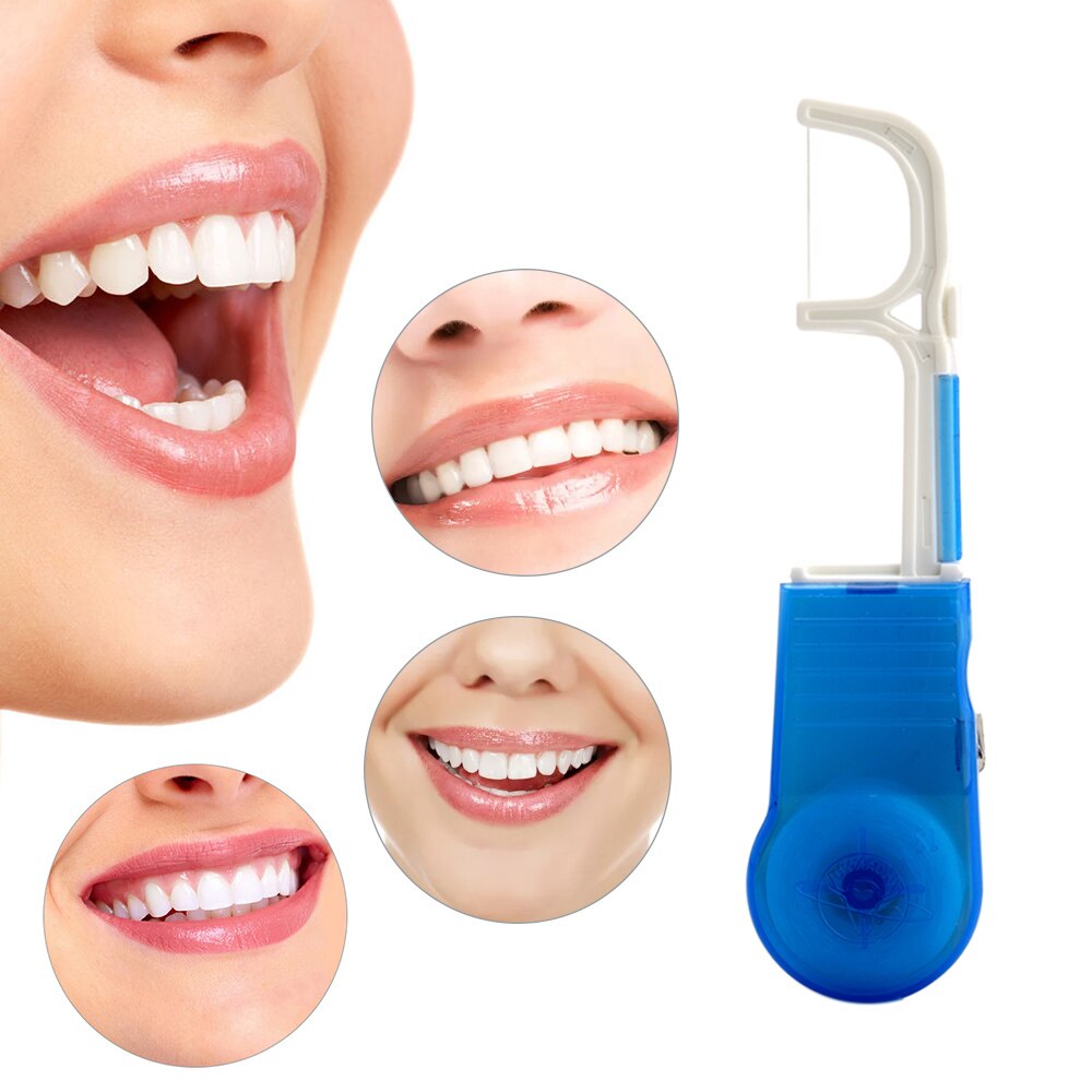 30 Meters Dental Flosser Tooth Cleaning Built-in Spool Wax Replacement Wire Dental Floss Toothpicks Interdental Brush Wire