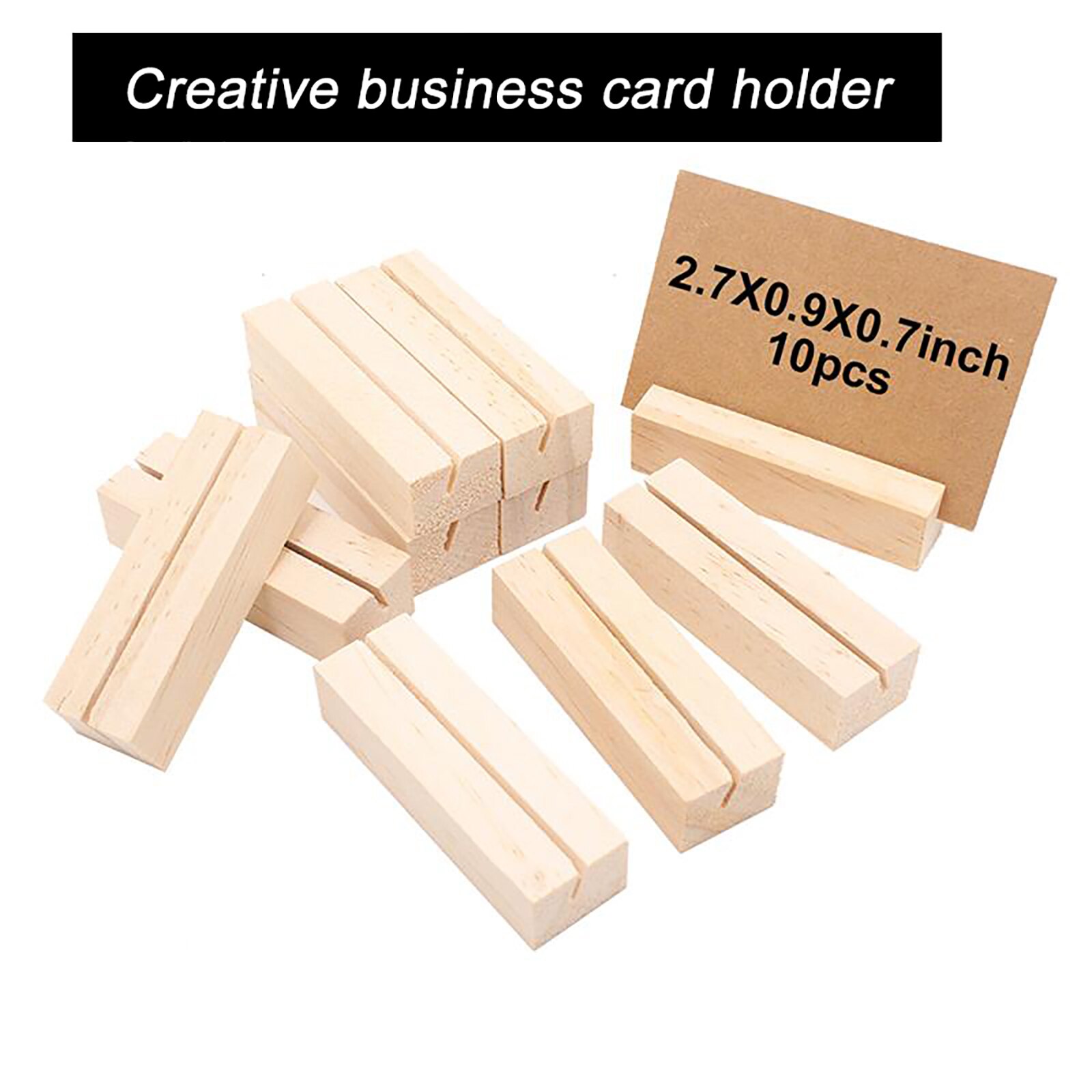 Wood Display Stands 12 Pack Menu Photo Picture Stands for Wedding Dinner Home Party Events Decoration