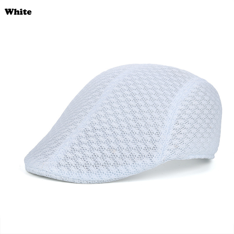 Outdoor Golf Beret Cap Flat Cap Casual British Style Peaked Cap Golf Hat Breathable Mesh Running Tourist Golf Hat For Men Women