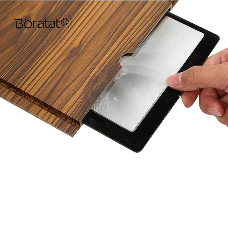 12 Inch Screen Amplifier Wood Horizontal Vertical Screen Magnifier Folding Desk Phone Video Holder