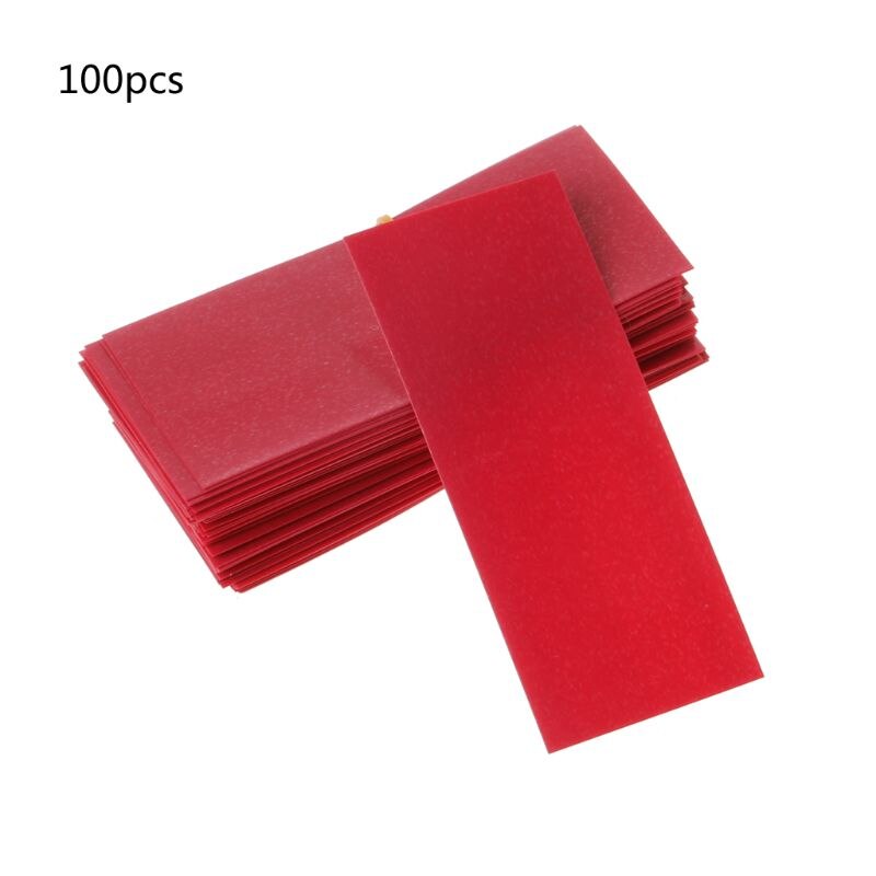 100pc flade pvc-krympeslanger batteripakke til 1 x 18650 batterikrympefilm: Rød