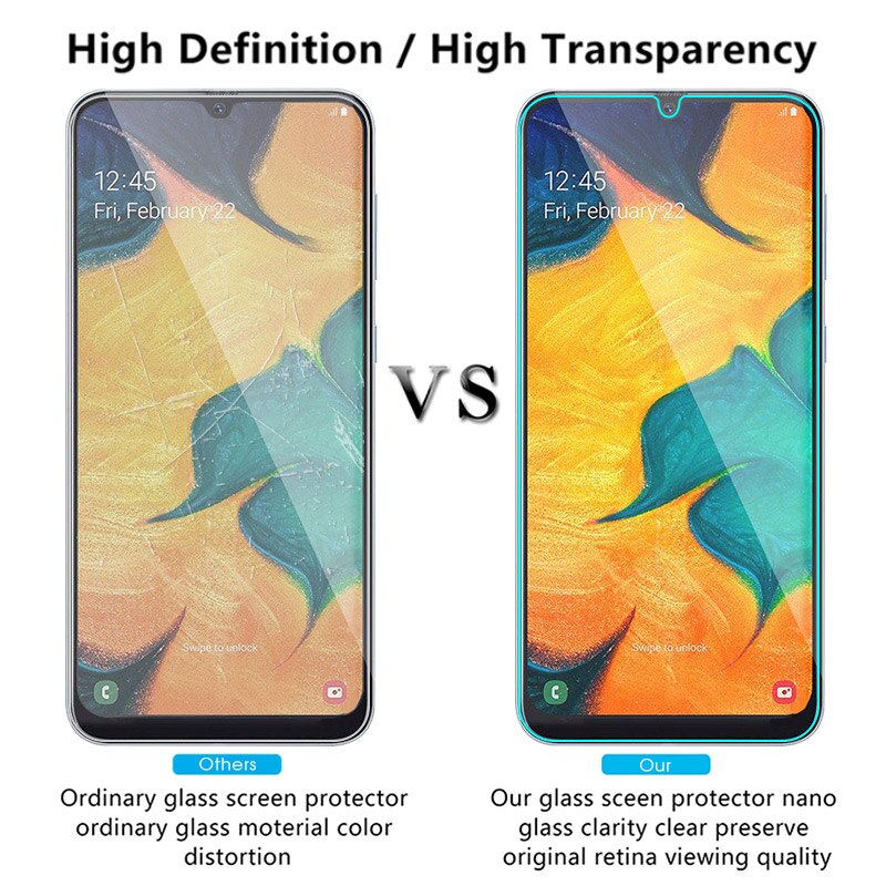 3 pièces De Protection En Verre Pour Samsung Galaxy A50 A30 A20 Protecteur D'écran Pour Samsung M10 M20 M30 A40 A70 A10 50 70 Verre Trempé