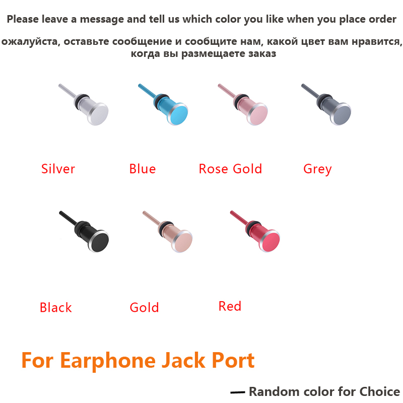 Cargador de Metal antipolvo para auriculares, enchufe AUX de 3,5mm para iPhone X, XR Max, 8, 7, 6S Plus, accesorios para teléfono móvil: For Earphone Jack