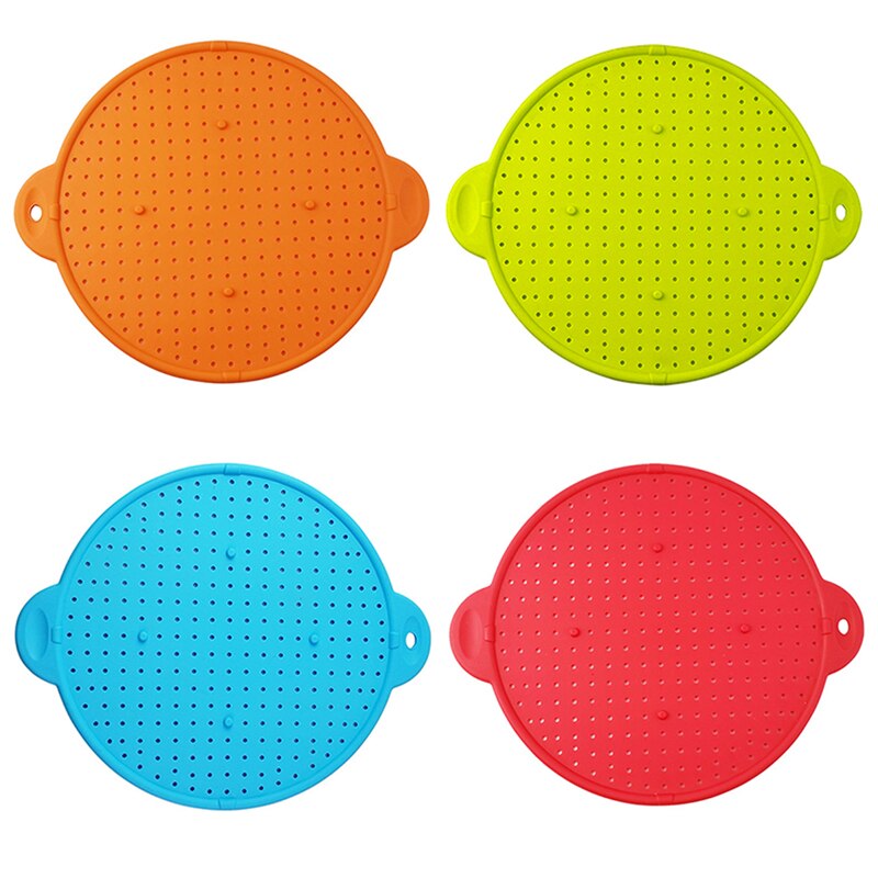 3 In 1 Multifunctionele Kookgerei Siliconen Ploetert Guard Screen Pan Koekenpan Deksel Spill Stopper Pot Ploetert Screen Zeef