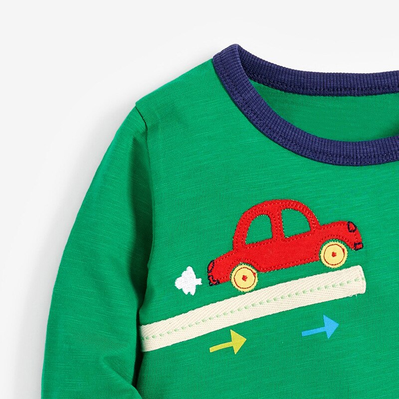 Little maven Boys Long Sleeve T Shirts Cotton Children's Clothing Cartoon Car Baby Boys Clothes for Fall Cotton Shirts