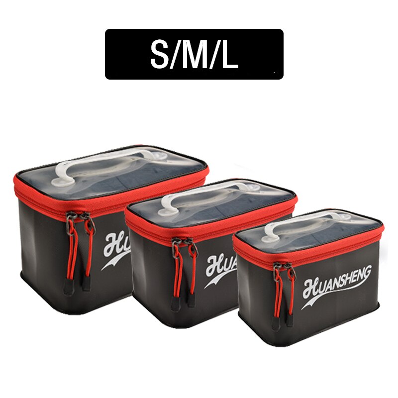 1pc Portable EVA Fishing Bag Live Fishing Box Outdoor Multifunction Fishing Bait Bucket Waterproof Fishbox Storage Bag