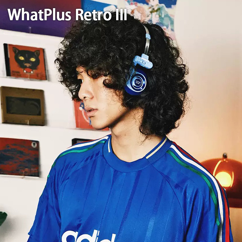 Originele whatplus retro iii  r3 draadloze bluetooth-koptelefoon, in-ear koptelefoon, hifi draadloze opvouwbare koptelefoon met ruisonderdrukking