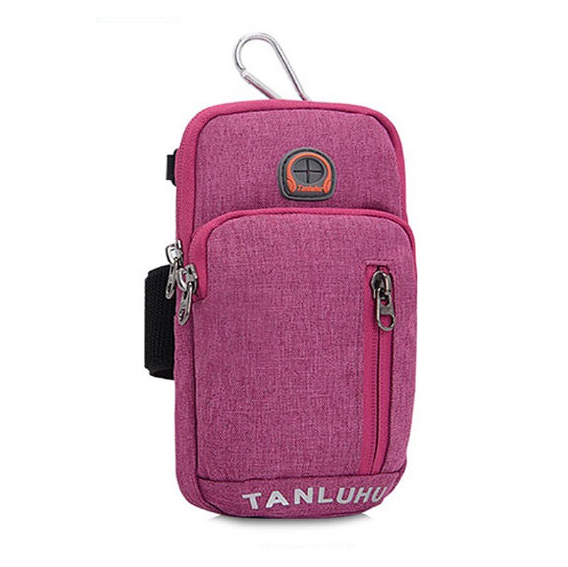 Sports Cell Phone Arm Bag Running Mobile Phone Arm Wrist Pouch Hiking Cycling Phone Bag Single Shoulder Gadget Holder: Rose