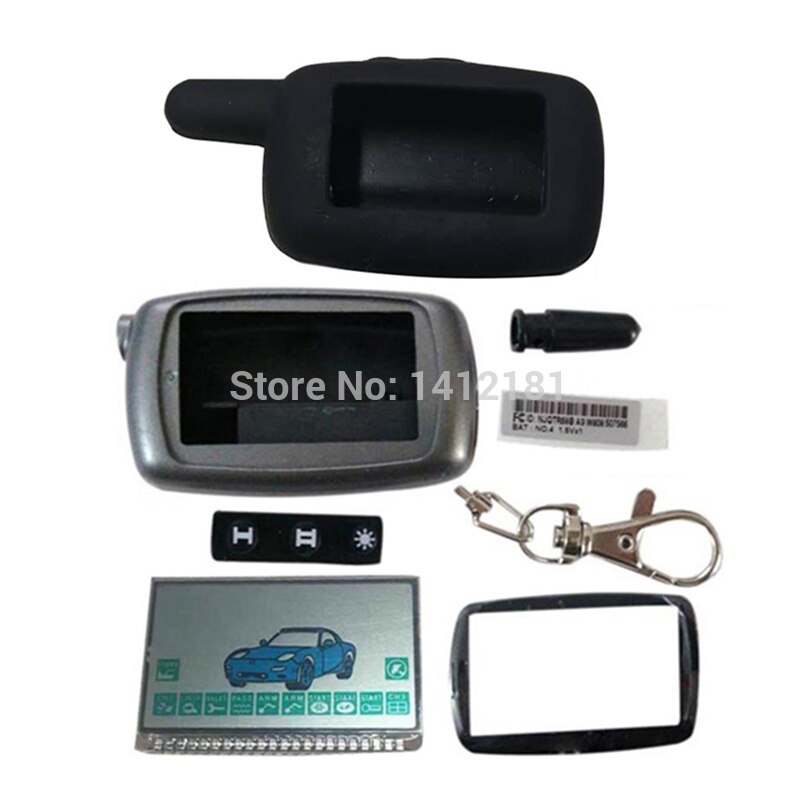 A9 Lcd-scherm + A9 Sleutelhanger Case Body Cover + Silicone Key Case Voor Twee Weg Auto Alarm Systeem Starline a9 Lcd Afstandsbediening