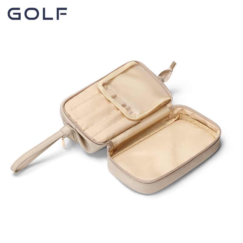 Golf Make-Up Tas Voor Vrouwen Met Grote Capaciteit, Handtas Voor Mobiele Telefoon, Effen Kleur Reiscosmetica Opbergtas