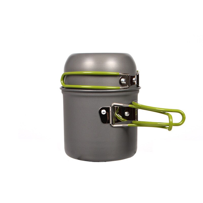 Mini aluminium 0.62L/1.2L 2 stuk Set Draagbare Outdoor Fornuis Pot 1-2 persoon Reizen Camping pan Met Kleur Box Voor
