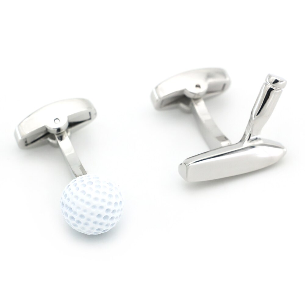 Mannen Golf &amp; Clubs Manchetknopen Messing Materiaal Witte Kleur Sport Manchetknopen &amp; Retail
