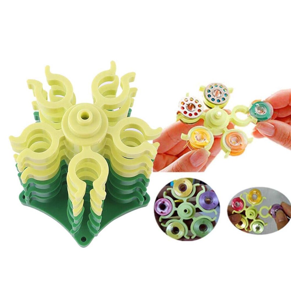 6 Stks/set Naaigaren Spoel Houder Klem Clips Kolom Spoel Buddies Voor Borduurwerk Home Diy Naaien Ambachten Gereedschap: 02