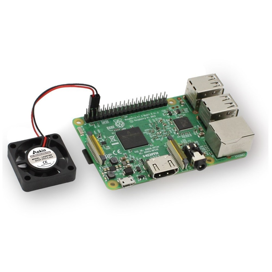 Raspberry Pi Fan Small Computer Fan Raspberry Pi Cooling Fan 30x30x7mm Brushless CPU Cooling Fan for Raspberry Pi 3 B+