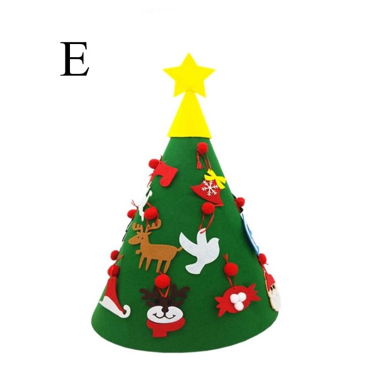 Barn gjør-det-selv filt juletre julepynt til hjemmet navidad år julepynt julenissen juletre: E