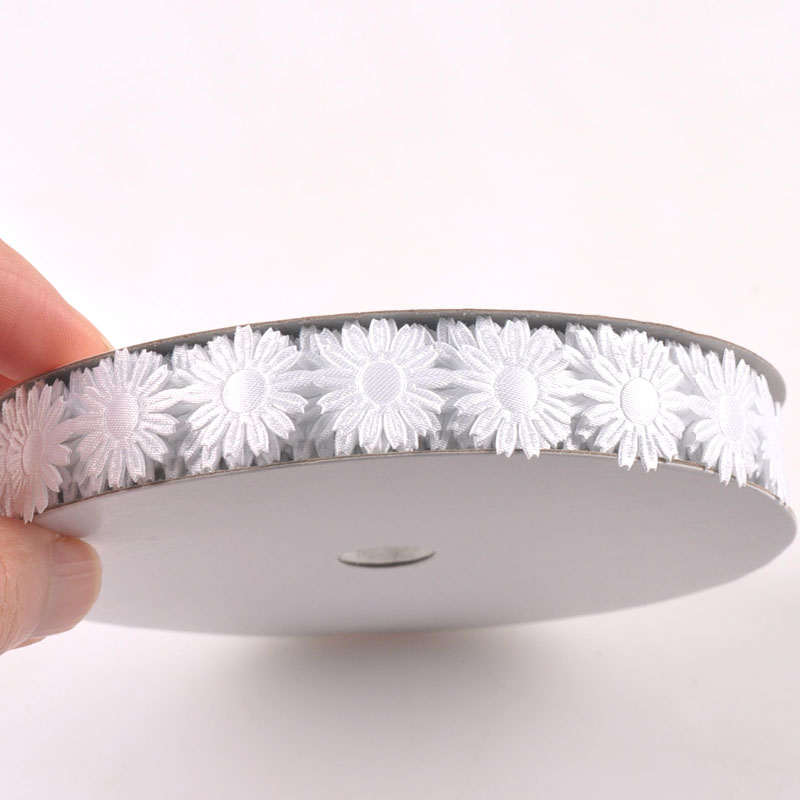 Width1.8cm Multicolor Bloem Kant Linten Voor Ambachten Wikkelen Lint Diy Geborduurde Stof Wedding Party Home Decor C2410: Black / M