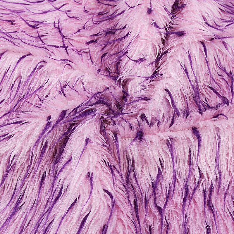 160*100cm jacquard kleding kunstmatige glad pluche faux fur stof voor jas vest fausse fourrure tissu