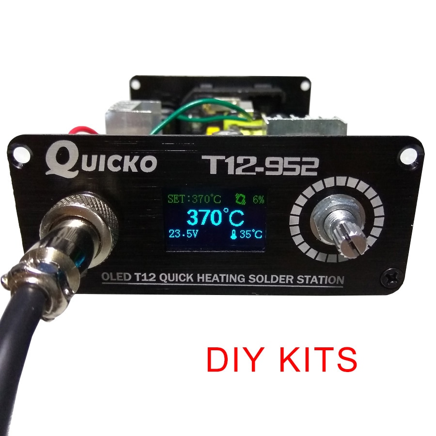 Quicko  t12 stc-oled loddejern diy dele sæt  t12-952 digital temperaturregulator loddejern med metalhus