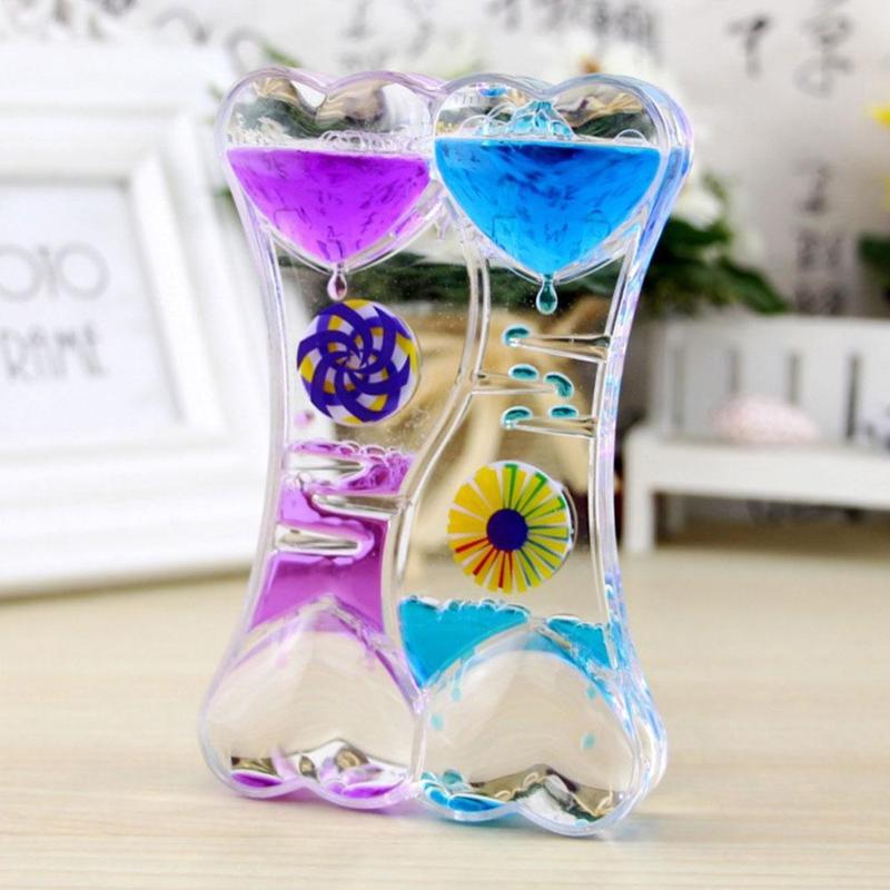 Water Motion Liquid Bubble Timer Calming Sensory Fidget Game Desk Toy Therapeutic Timer Simple Relaxation Time Funnel Toy F J1M5