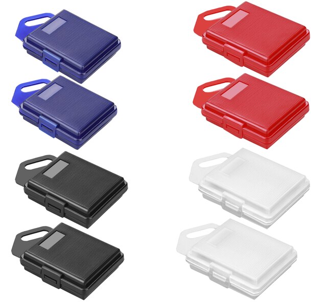 Waterproof Plastic Protective Storage Battery Box for GoPro Hero 9 8 7 6 5 4 Session Xiaomi Yi MiJia 4k Eken Camera Accessorie: 4 colors 8 boxes