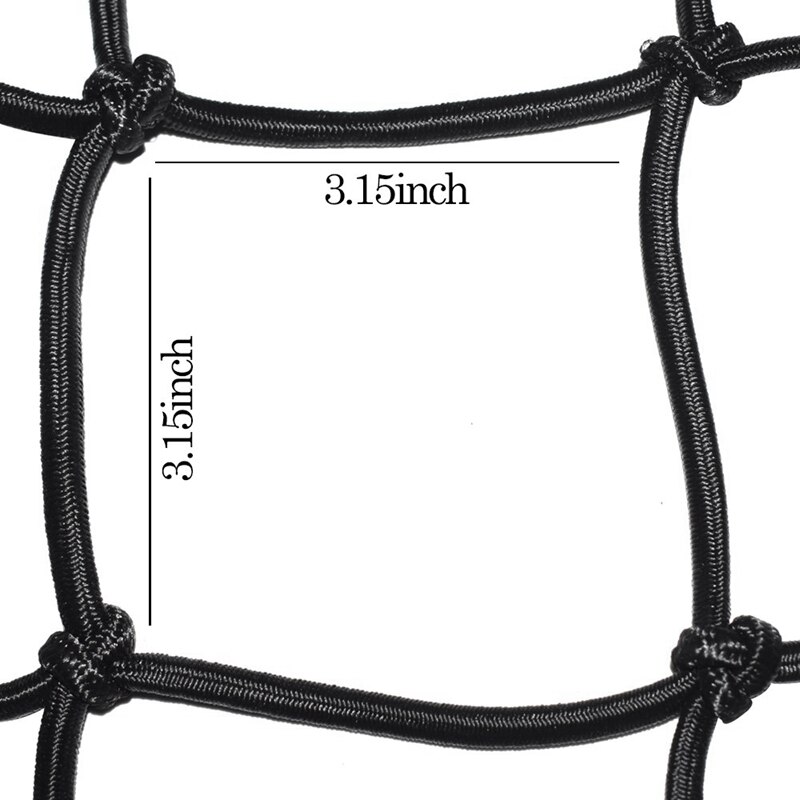 47 tommers  x 36 tommers lastenett bungee garn strekker seg  to 80 tommers  x 60 tommers mesh holder mer enn 200 lbs laster ,16 justerbare kroker