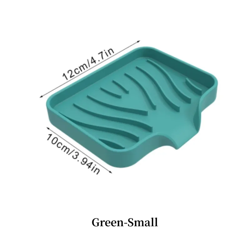 1-Pack Silikon Ablauf Seife Kasten Küche Schlecht Anti-Unterhose Waschbecken Tablett Kreative Waschen Tisch Seife Tablett Kostenloser schlagen ablauf Gestell: Licht Grau