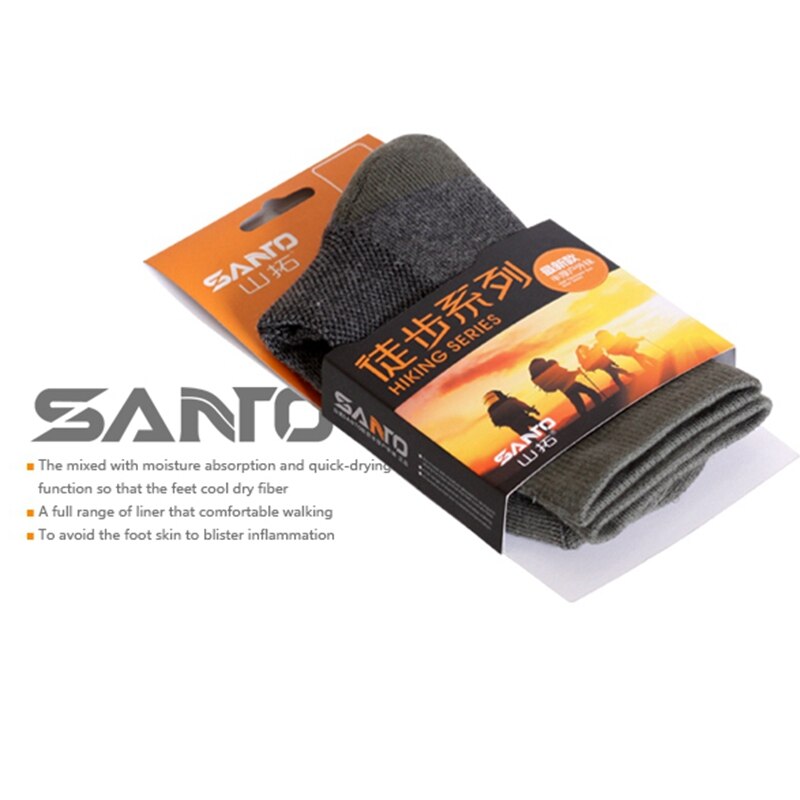 3 paar santo snel drogende herensokken voor buitensporten, wandelen, kamperen, fietsen, halfdikke hardloopsokken