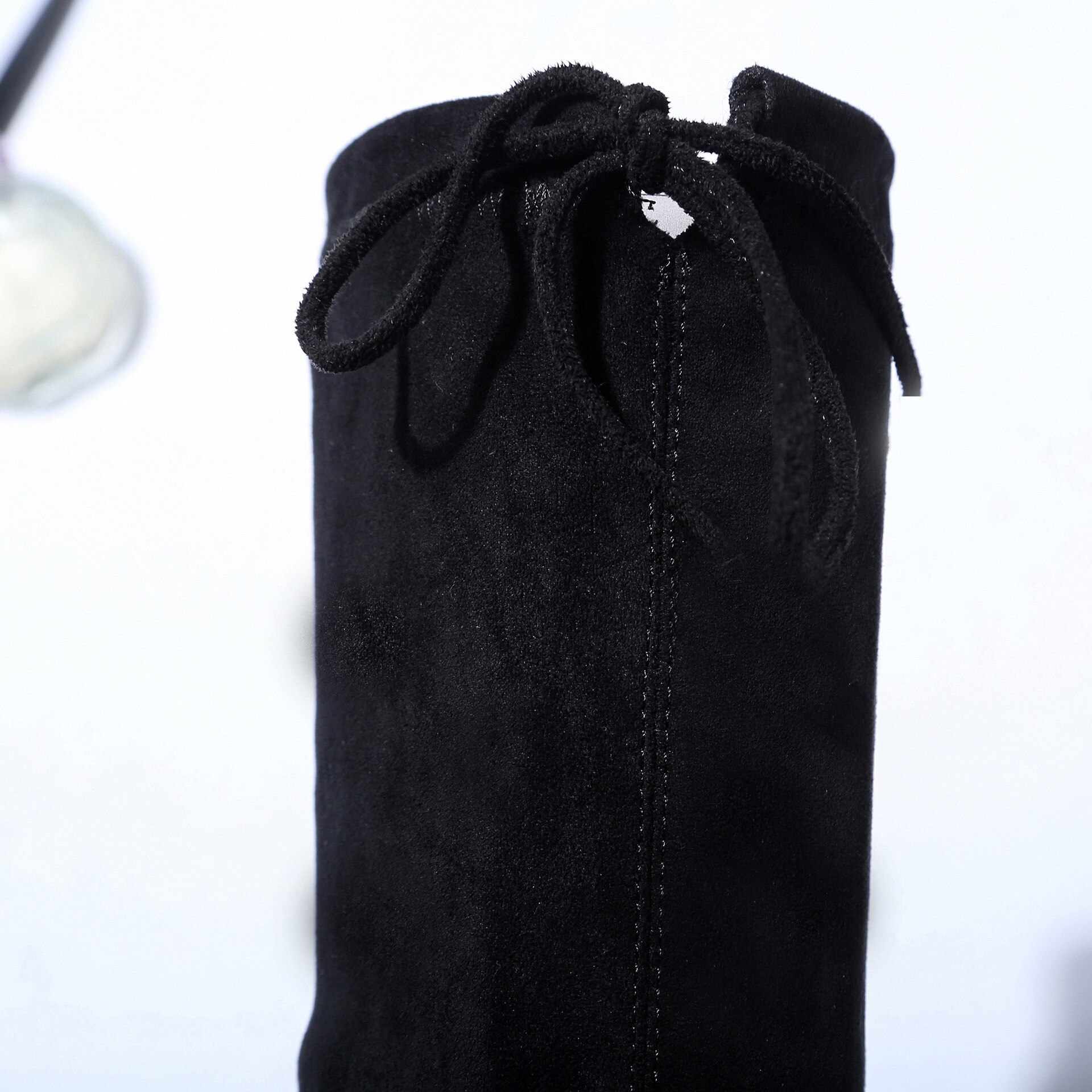 Koovan – bottes au dessus du genou pour femme, extensibles, à tête ronde, Style, automne et hiver,
