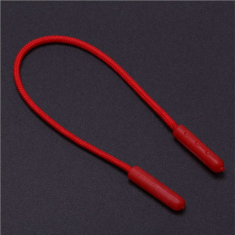 Tirette avec cordon de fermeture éclair, 50 pièces, moulage par injection, fermeture de remplacement, fermeture à glissière, veste, sac à dos, valise à vêtements: red