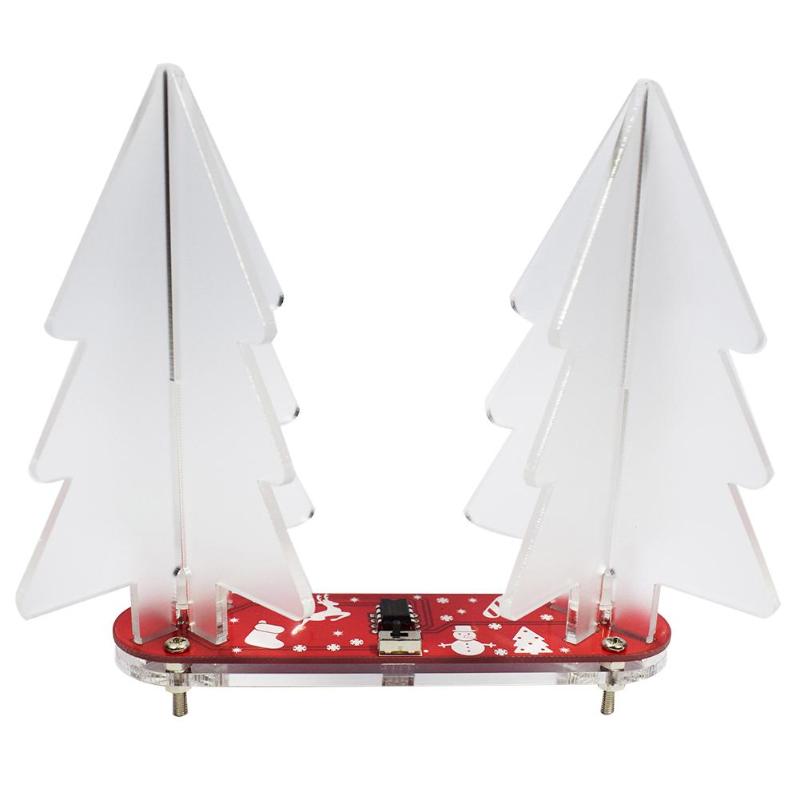 Diy Licht Speelgoed Volledige Kleur Veranderende Led Gradiënt Acryl 3D Kerstboom Kit Home Decor Onderwijs Wetenschap Speelgoed Leren Set: A